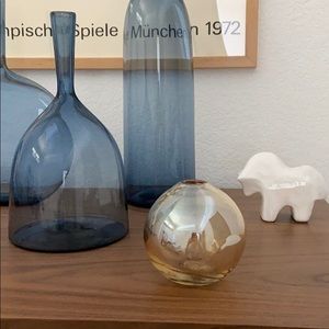 Small vessel or bud vase. Organic shape.